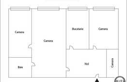 Vanzare apartament 3 camere, 53 mp, boxa subsol, zona centrala