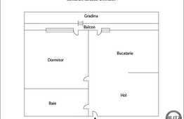 Apartament de vanzare  cu 1 camera, 31 mp! Gradina de 36 mp! Zona strazii Porii!