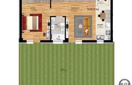 De vanzare apartament 2 camere, 44,57 mp, semifinisat, zona Profi