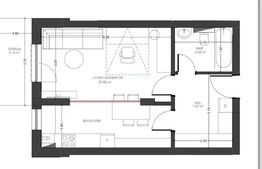 Garsonieră decomandată de 40 mp, bloc nou, parcare și boxă