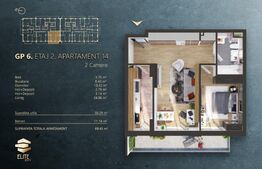 Ap. 2 camere[58 mp] Ansamblu Rezidential_zona RIVUS