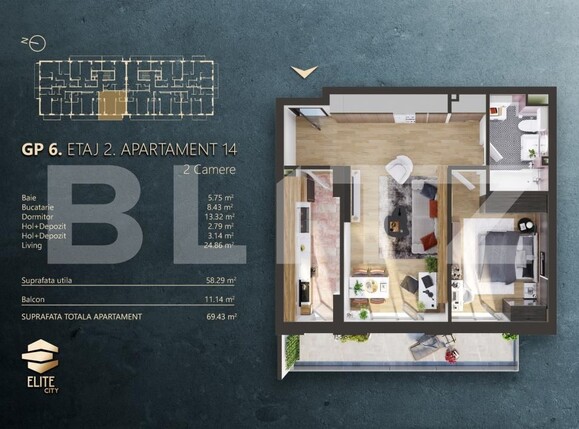 Apartament de vânzare 2 camere Marasti - 172079AV | BLITZ Cluj-Napoca | Poza2