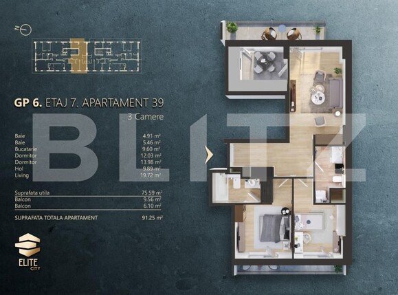 Apartament de vânzare 3 camere Marasti - 172081AV | BLITZ Cluj-Napoca | Poza2