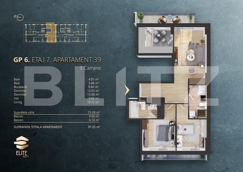 Apartament de vânzare 3 camere Marasti - 172081AV | BLITZ Cluj-Napoca | Poza2