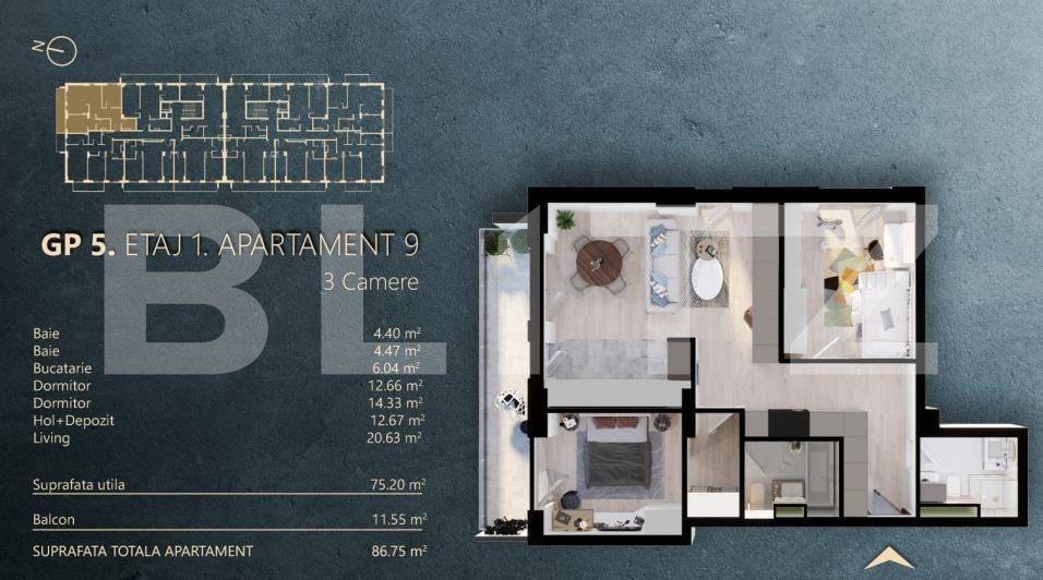 Apartament de vânzare 3 camere Marasti - 172082AV | BLITZ Cluj-Napoca | Poza2