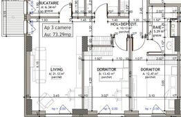 Ap. 3 camere[73 mp] Ansamblu de top cu Discount_zona RIVUS- TVA INCLUS!