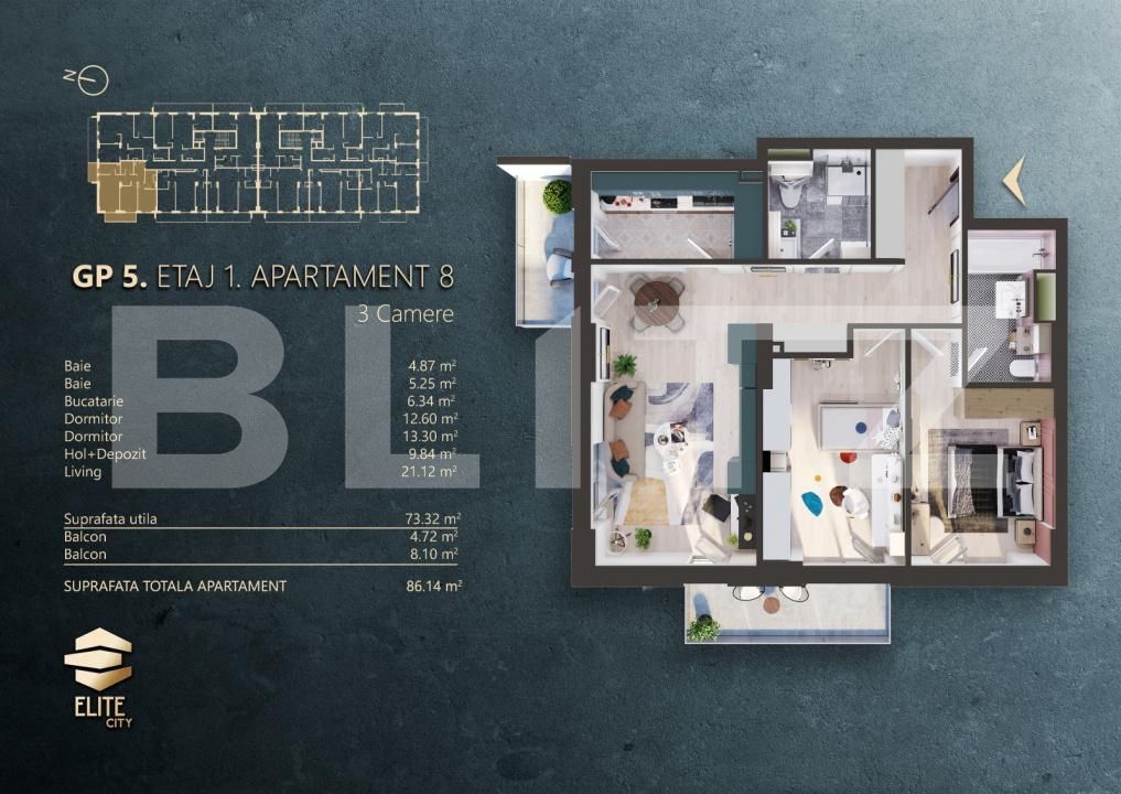 Apartament de vânzare 3 camere Marasti - 172083AV | BLITZ Cluj-Napoca | Poza2