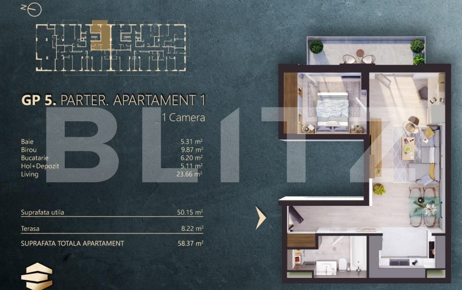 Apartament de vânzare 2 camere Marasti - 172086AV | BLITZ Cluj-Napoca | Poza2