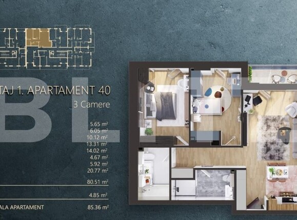 Apartament de vânzare 3 camere Marasti - 172087AV | BLITZ Cluj-Napoca | Poza2