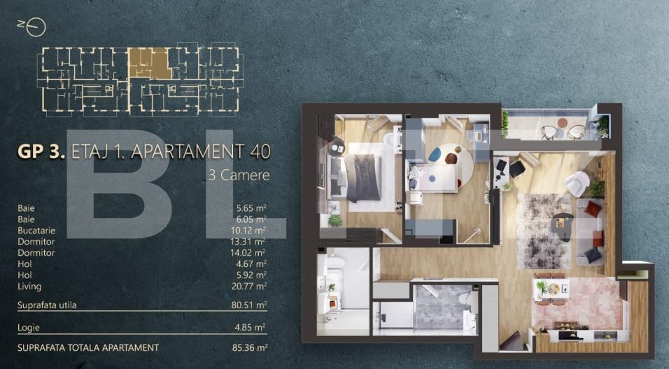 Apartament de vânzare 3 camere Marasti - 172087AV | BLITZ Cluj-Napoca | Poza2