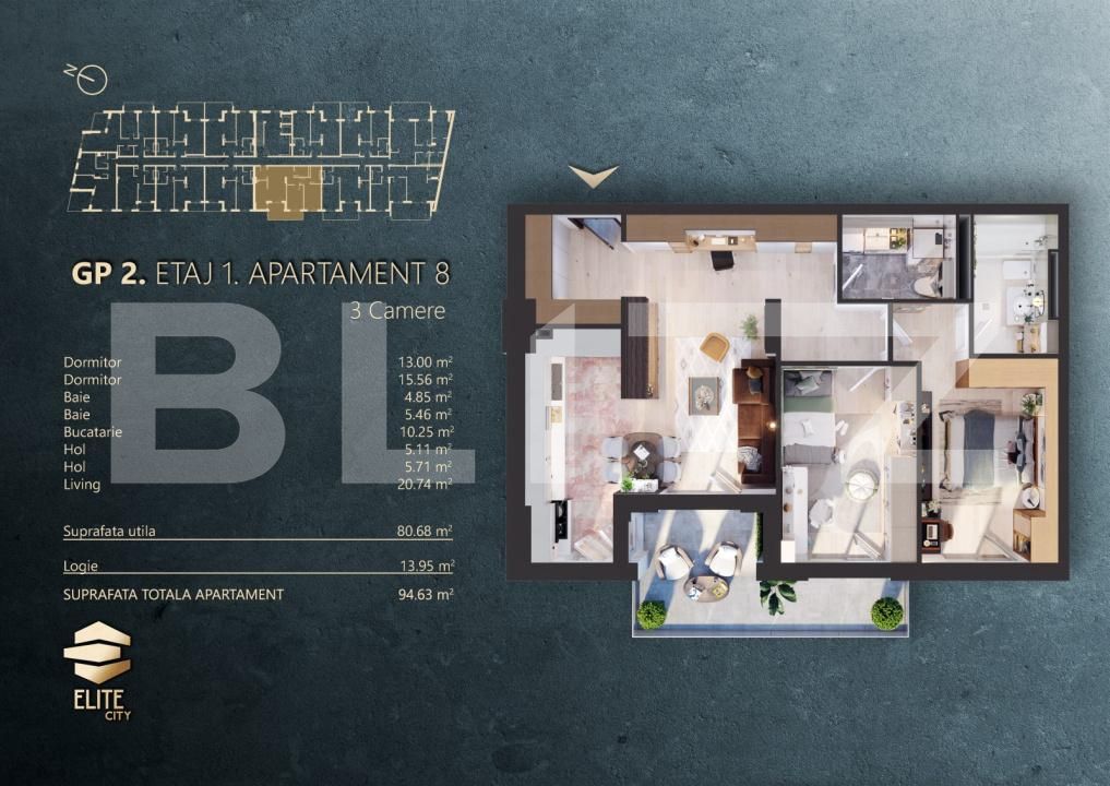 Apartament de vânzare 3 camere Marasti - 172088AV | BLITZ Cluj-Napoca | Poza2