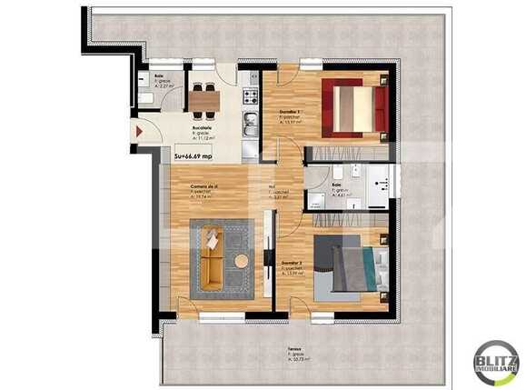 Apartament de vânzare 3 camere Zorilor - 17221AV | BLITZ Cluj-Napoca | Poza1