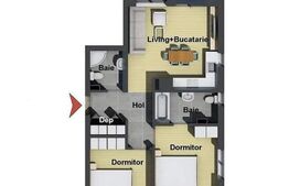 Apartament 3 camere, 2 bai, 2 parcari, terasa, zona Sesul de sus 