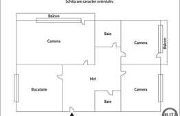 Apartament 3 camere, 64,78 mp, parcare, boxa, zona strazii Fabricii