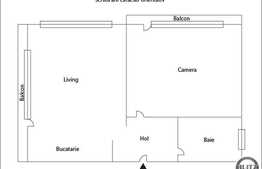 Vanzare 2 camere, 50.5 mp! Complet mobilat! Parcare! Zona usor accesibila!