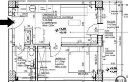 Vanzare apartament 2 camere, 32 mp, semifinisat ! Doar cu  plata cash!