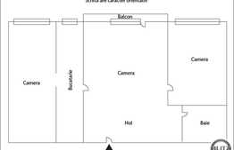 Vanzare apartament 3 camere, 56 mp, decomandat, parcare, zona Coloane