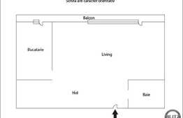 Garsoniera confort sporit, decomandata, 33 mp, terasa! Zona strazii Eroilor!