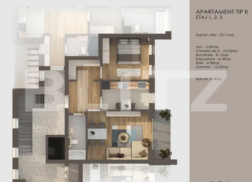 Apartament de vânzare 2 camere Tractorul - 173162AV | BLITZ Brașov | Poza4