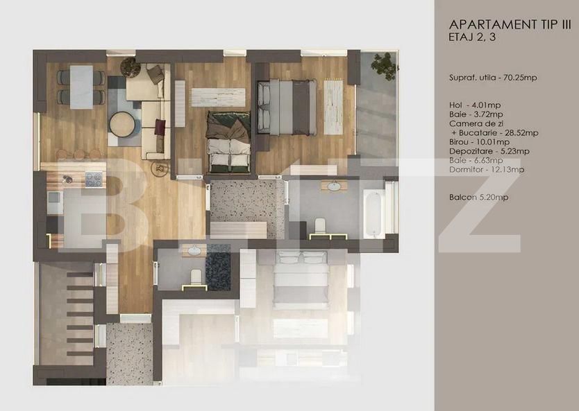 Apartament de vânzare 3 camere Tractorul - 173164AV | BLITZ Brașov | Poza4