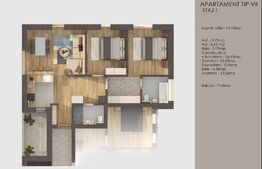  Apartament 3 camere, finisaje premium , Tractorul 