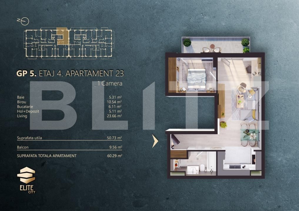 Apartament de vânzare 2 camere Iris - 173342AV | BLITZ Cluj-Napoca | Poza3