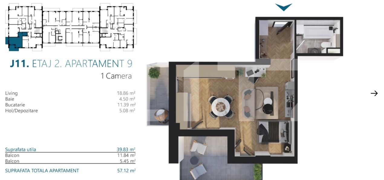 Garsonieră de vânzare Iris - 173694AV | BLITZ Cluj-Napoca | Poza1