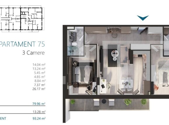 Apartament de vânzare 3 camere Iris - 173696AV | BLITZ Cluj-Napoca | Poza1