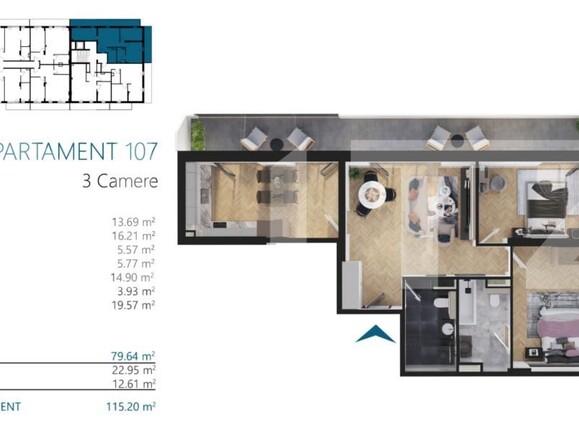 Apartament de vânzare 4 camere Iris - 173698AV | BLITZ Cluj-Napoca | Poza1