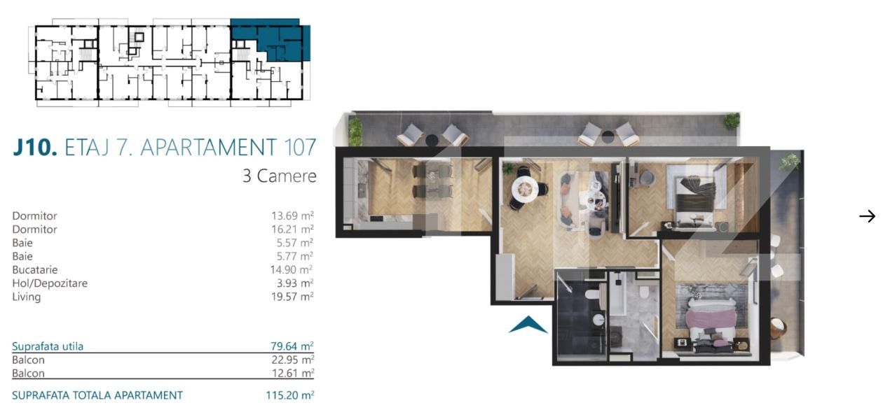 Apartament de vânzare 4 camere Iris - 173698AV | BLITZ Cluj-Napoca | Poza1