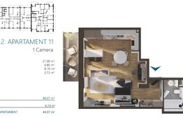 Revanzare,Apartament o camera, 39 mp, etaj 1, Bloc premium, Zona Elite