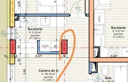 Apartament finisat, 2 camere, incalzire in pardoseala,  zona Somesului