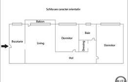 Apartament 3 camere, 65 mp, zona Politiei Rutiere