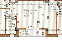 Apartament cu 3 camere 93 mp, Semifinisat, zona Marasti