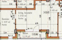 Apartament cu 3 camere 64 mp, 2 balcone, Bloc Nou, zona Marasti