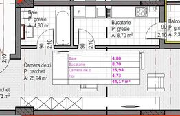 Apartament cu 1 camera + bucatarie inchisa,  Soporului – aproape de Iulius Mall