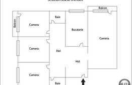 Apartament 4 camere, 80 mp, decomandat, zona strazii Aurel Vlaicu