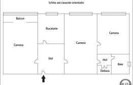Apartament 3 camere, 68 mp, boxa subsol, zona strazii Bucium