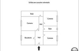 De vanzare apartament 3 camere, 60 mp, decomandat, zona strazii Louis Pasteur