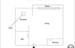 Mansarda 1 camera, 41 mp! Complet mobilat si utilat! Zona nou dezvoltata!