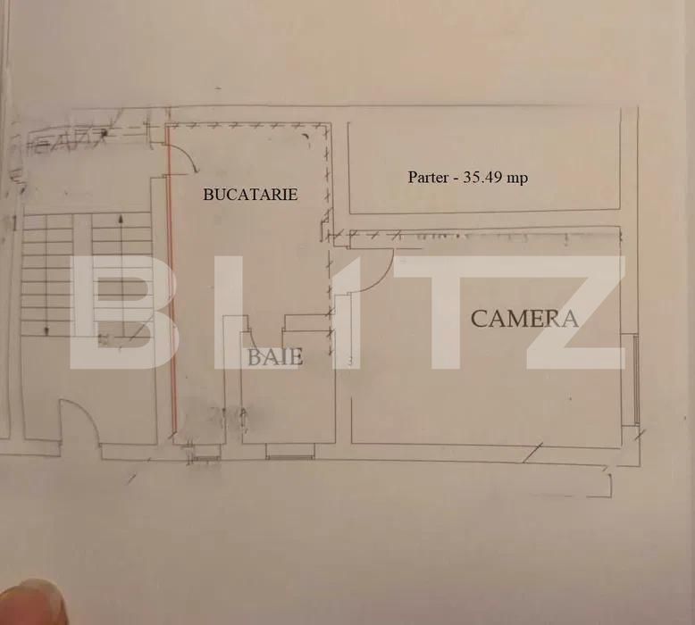 Apartament 1 camera, 35.49 mp cu boxa, zona Horea 