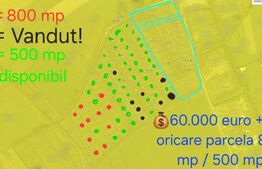 Terenuri cu Autorizatie de Constructie  Duplex - 800 mp / parcela 