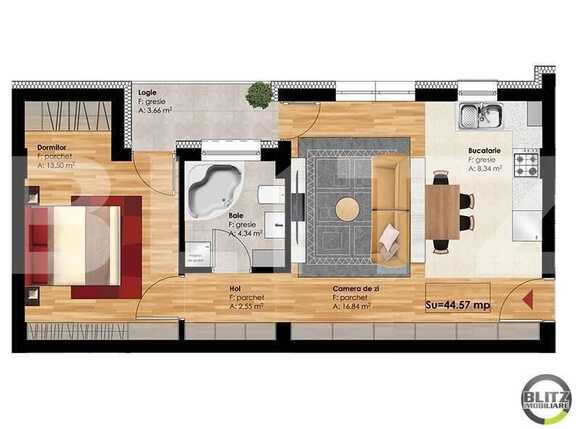 Apartament de vânzare 2 camere Zorilor - 17505AV | BLITZ Cluj-Napoca | Poza1