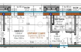 Apartament cu terasa! 49mp, terasa 28mp, zona Baciu