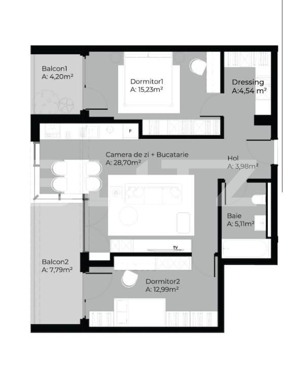 Apartament de vânzare 3 camere Gheorgheni - 175500AV | BLITZ Cluj-Napoca | Poza2