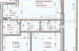 Apartament cu 3 camere, 67 mp, terasa de 22 mp, etaj intermediar, zona Terra