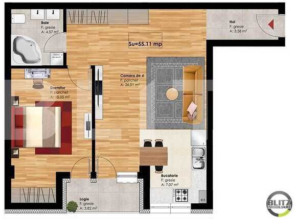 Apartament de vânzare 2 camere Zorilor - 17591AV | BLITZ Cluj-Napoca | Poza3