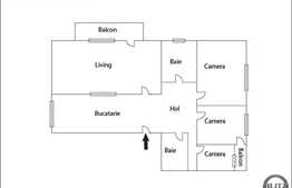 De vanzare apartament 4 camere, 82 mp, decomandat, zona strazii Gheorghe Dima