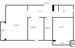 Vanzare apartament 2 camere, 52 mp, decomandat, zona strazii Mircea Eliade