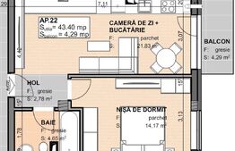 Apartament 1 camera + Nisa de dormit + Balcon 